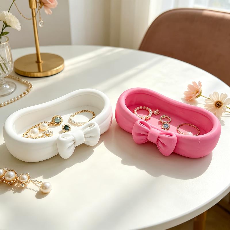 Women'S Vanity Accessories - 부드러운 대용량 보석 보관 트레이 귀여운