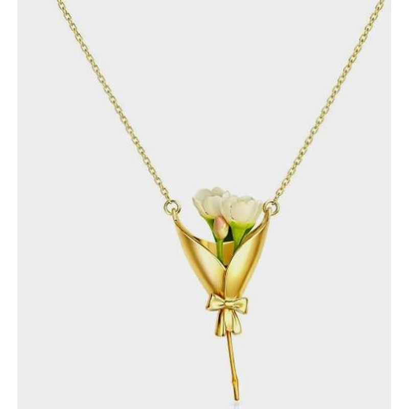 Women Accessories Bouquet - 꽃꽂이 목걸이 2026 DIY 꽃다발 펜던트