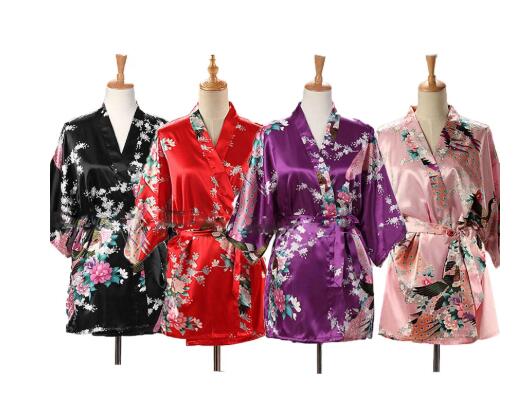 Women'S Kimono Accessories - 레이스업 여성용 공작새 프린트 일본식 기모노