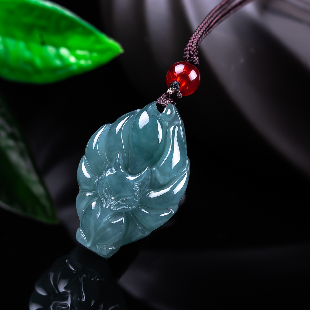 Women'S Accessories And Jewelry - 천연 버마산 경옥 여우 펜던트 목걸이