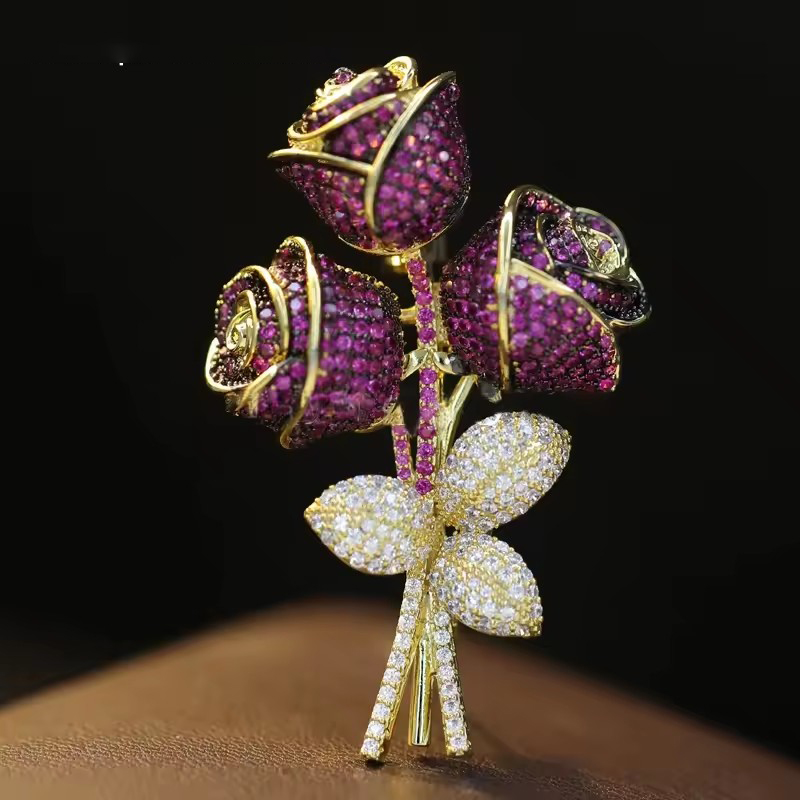 Women Accessories Bouquet - 오킬리 럭셔리 인조 레드 코런덤 장미