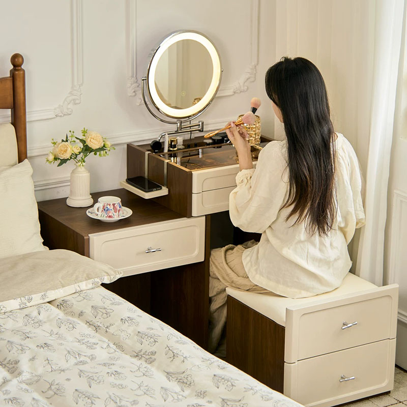 Women Accessories Drawer - 현대식 커피색 화장대 여성 침실 화장