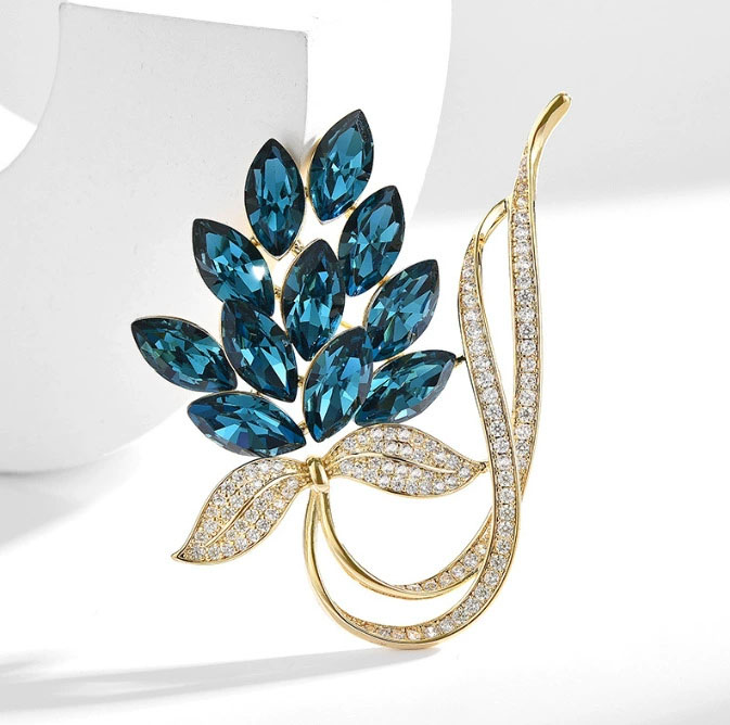 Women Accessories Bouquet - 여성을위한 패션 라인 석 꽃다발 브로치