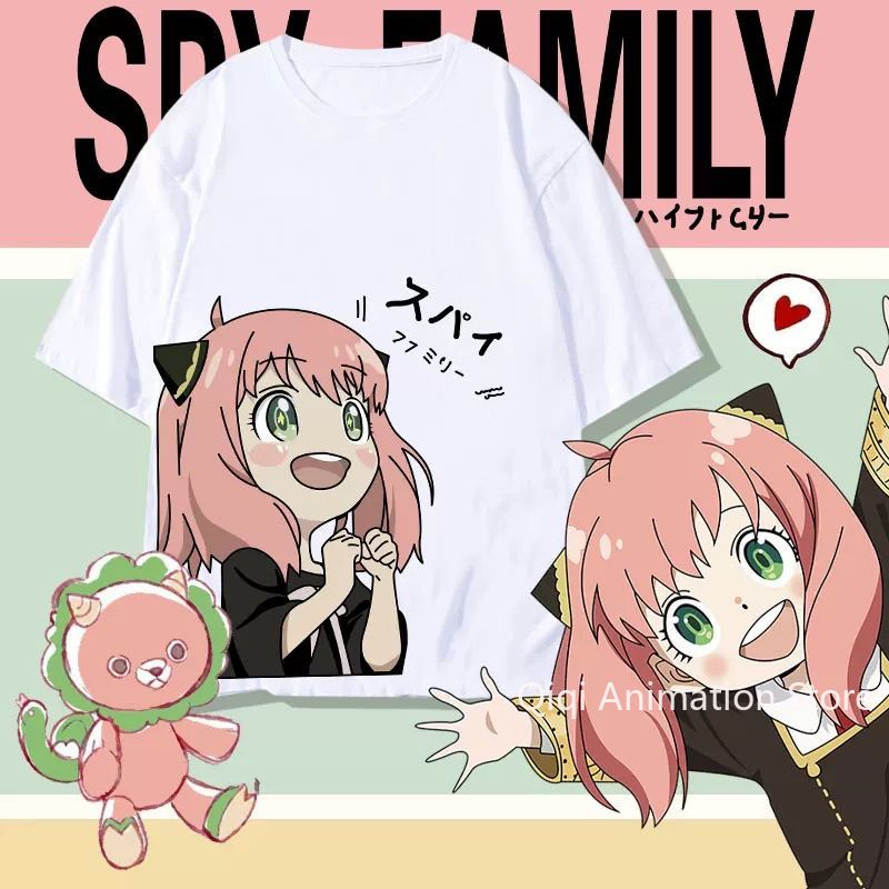 Women'S Accessories Clothing - SPY×FAMILY Anime Anya Forger 주변기기 반팔