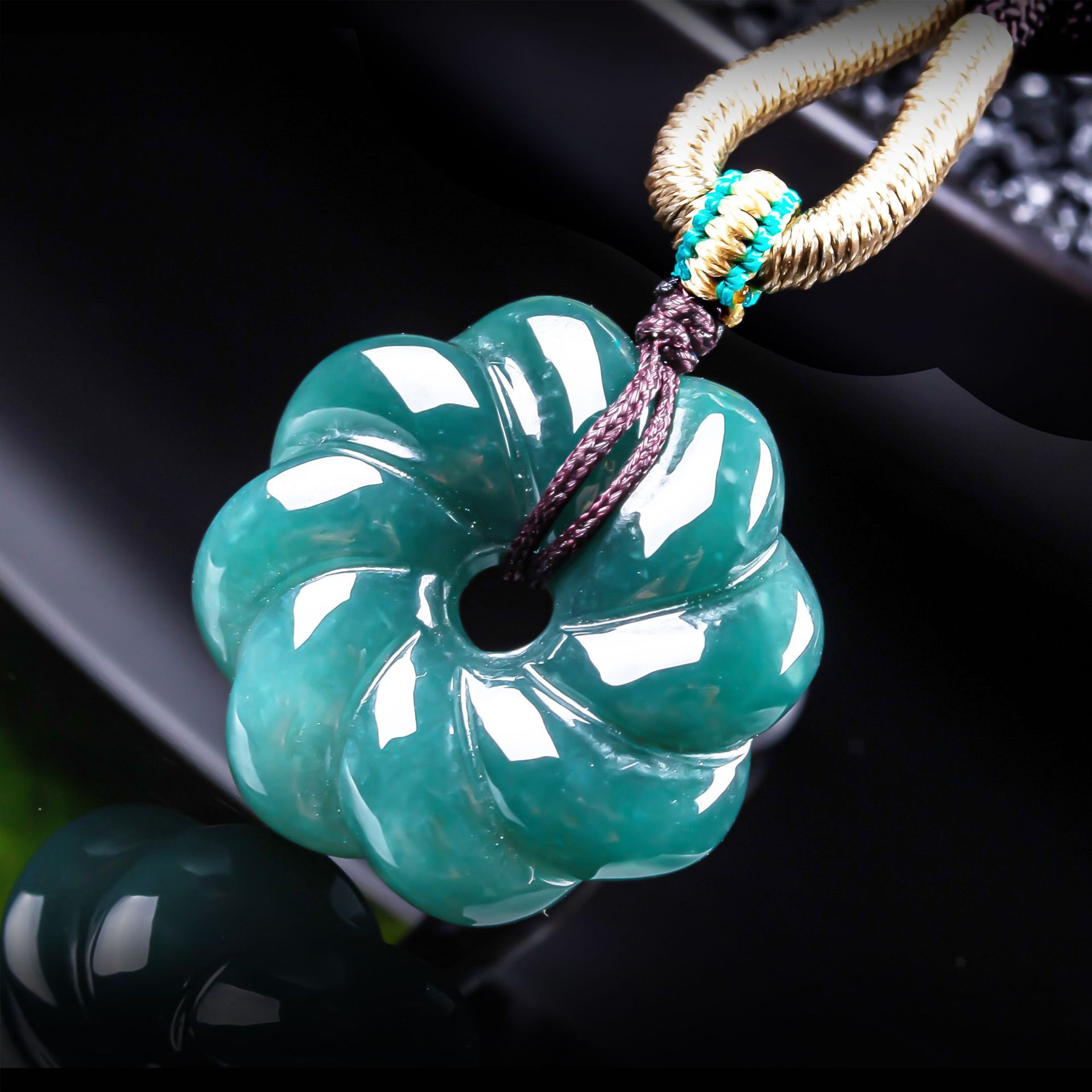 천연 버마산 비취 꽃 모양 펜던트 목걸이 액세서리 보석 - Women'S Accessories And Jewelry 리뷰 및 가격