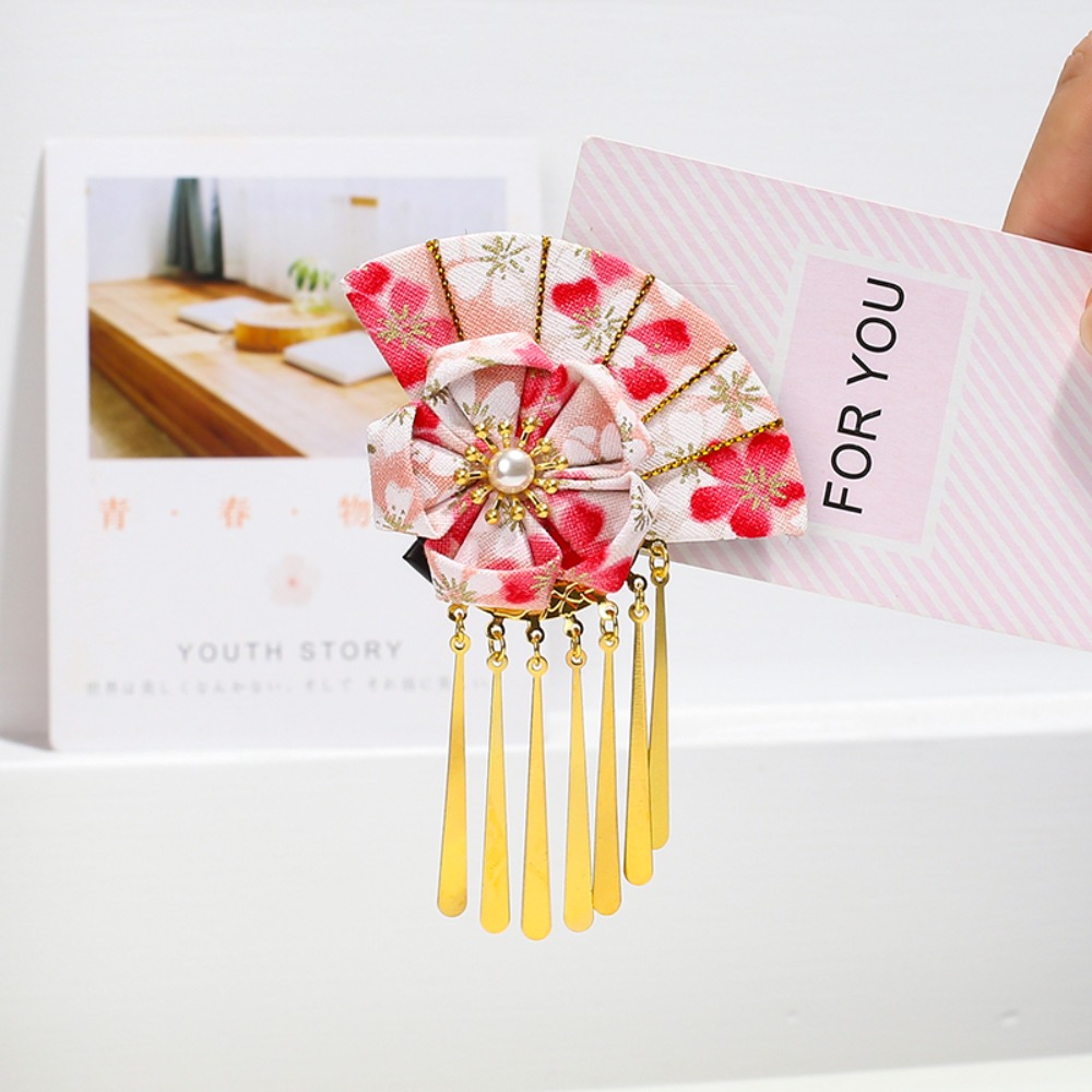 여성 헤어핀 가짜 진주 꽃 부채 장식 일본 전통 의상  - Women'S Kimono Accessories 리뷰 및 가격