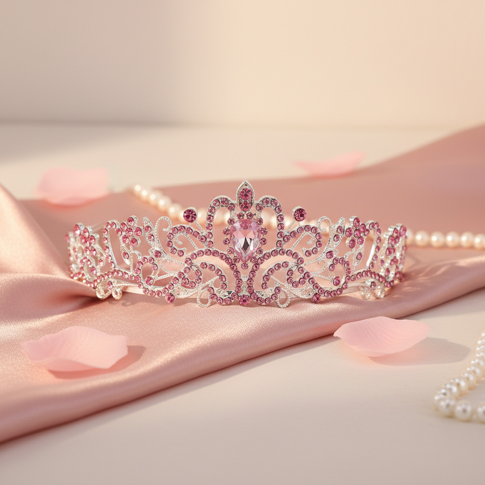 우아한 신부 왕관 반짝이는 라인스톤 티아라 신부 웨딩  - Women'S Accessories And Jewelry 리뷰 및 가격