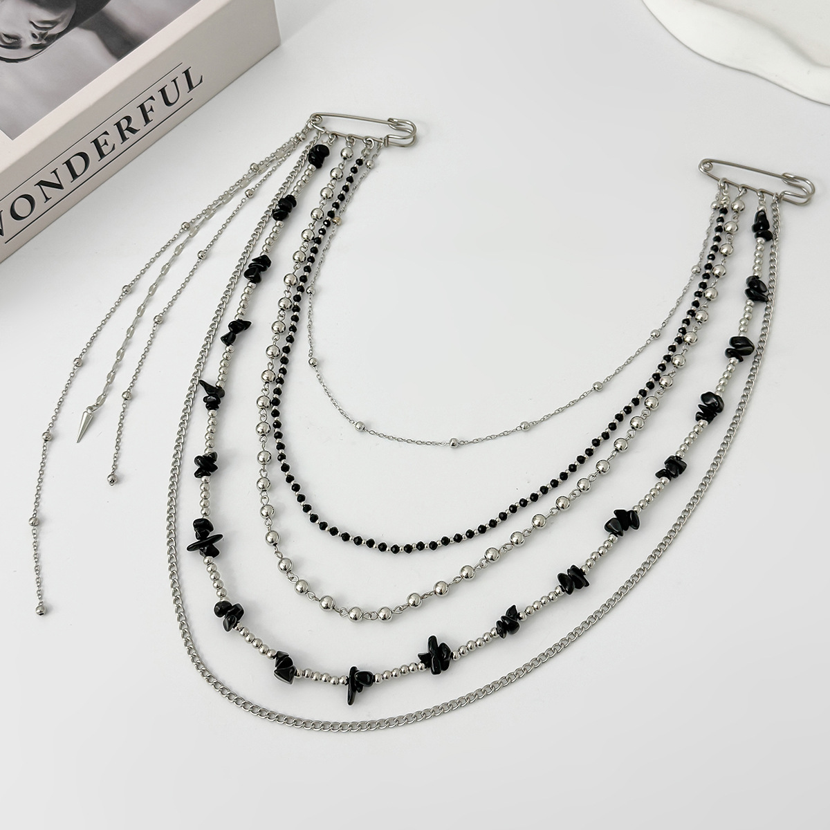 여성용 펑크 힙합 롱 크리스탈 브로치, 패션 멀티 레이 - Women'S Accessories And Jewelry 리뷰 및 가격