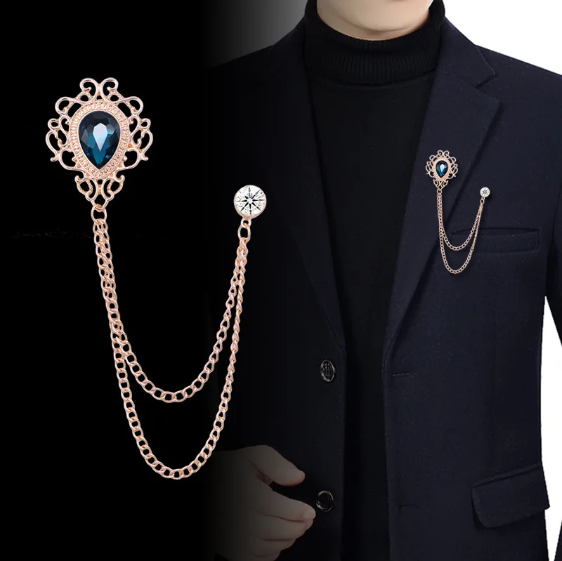 뉴 빈티지 태슬 체인 라인스톤 크리스탈 라펠 핀 - 유 - Women'S Accessories And Jewelry 리뷰 및 가격