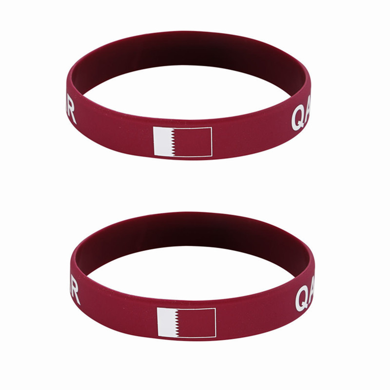 카타르 국기 실리콘 팔찌, 스포츠 게임 손목 밴드, 남 - Women Accessories Qatar 리뷰 및 가격
