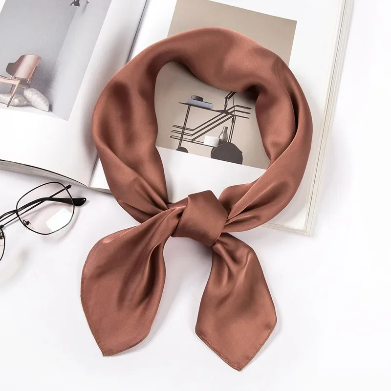 새틴 스카프 여성용 70cm 단색 부드러운 표면 헤드  - Women Accessories Wholesale China 리뷰 및 가격