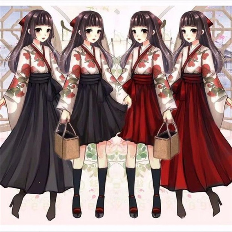 기모노 사쿠라 소녀 일본식 꽃 프린트 빈티지 드레스 여 - Women'S Kimono Accessories 리뷰 및 가격