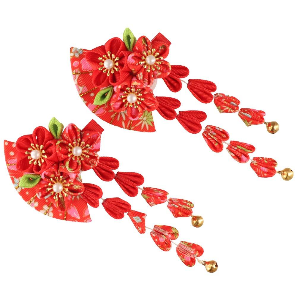 태슬 장식 부채 모양 머리핀 꽃 사쿠라 일본 기모노 머 - Women'S Kimono Accessories 리뷰 및 가격
