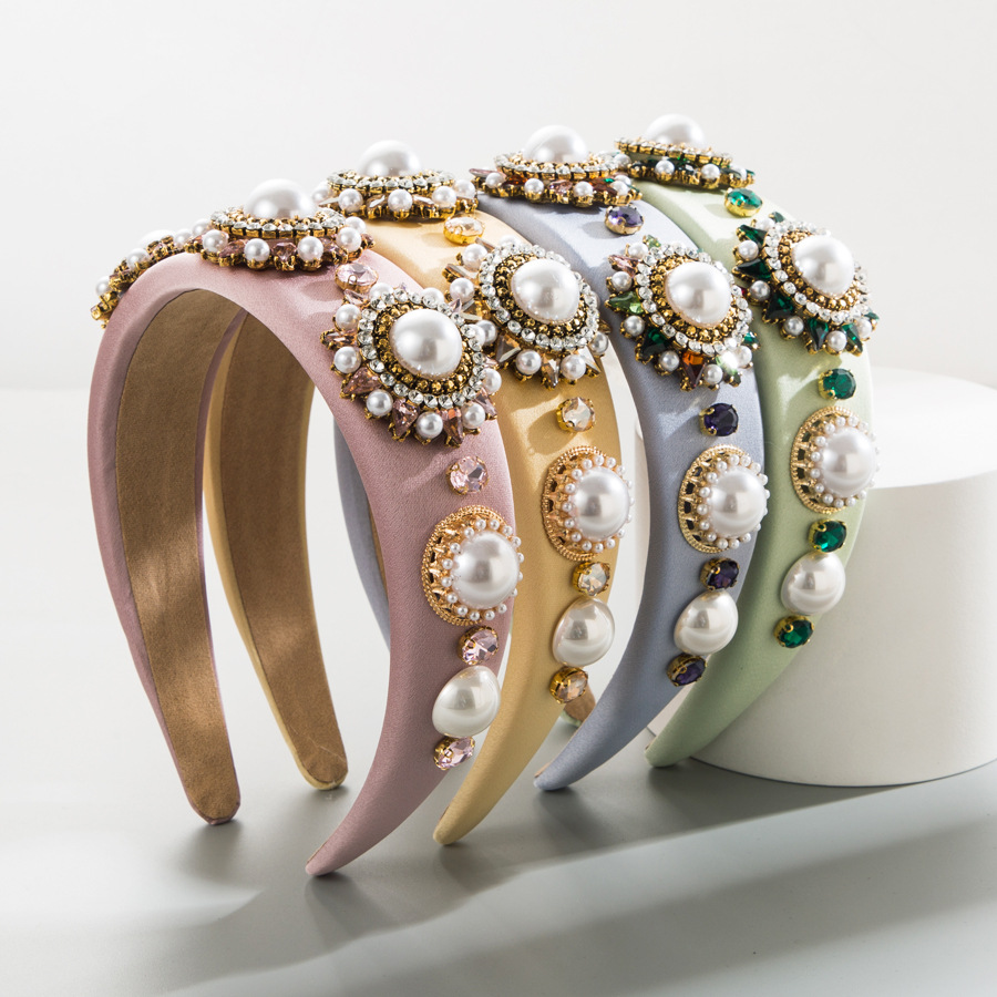 바로크 라인스톤 헤어밴드 여성용 소녀용 비즈 꽃 머리  - Women Accessories Wholesale China 리뷰 및 가격