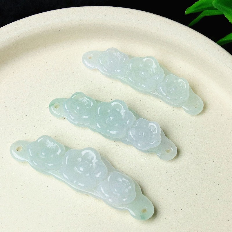 1pc 천연 경옥 에메랄드 꽃 핸드 카드 DIY 액세서 - Women'S Accessories And Jewelry 리뷰 및 가격