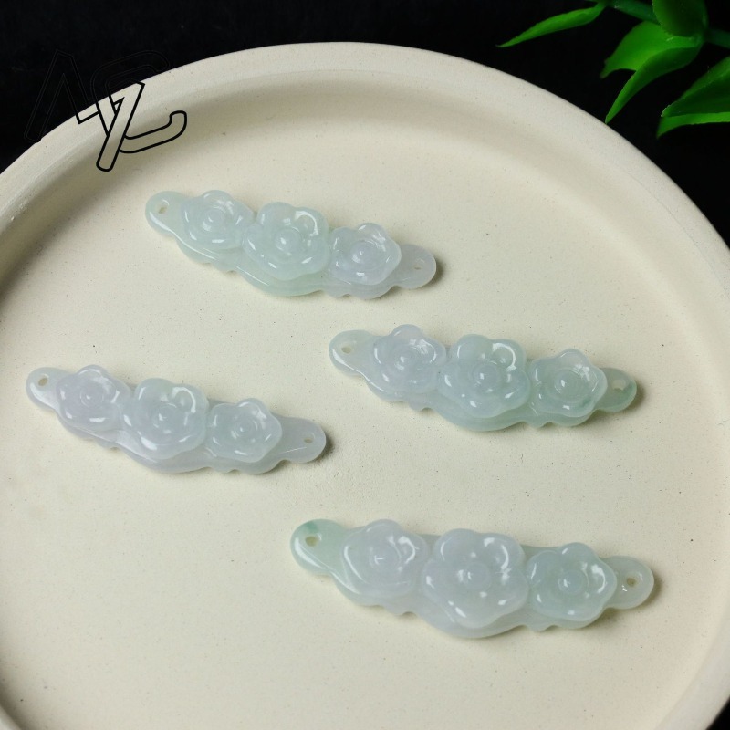 1pc 천연 경옥 에메랄드 꽃 핸드 카드 DIY 액세서 - Women'S Accessories And Jewelry 리뷰 및 가격