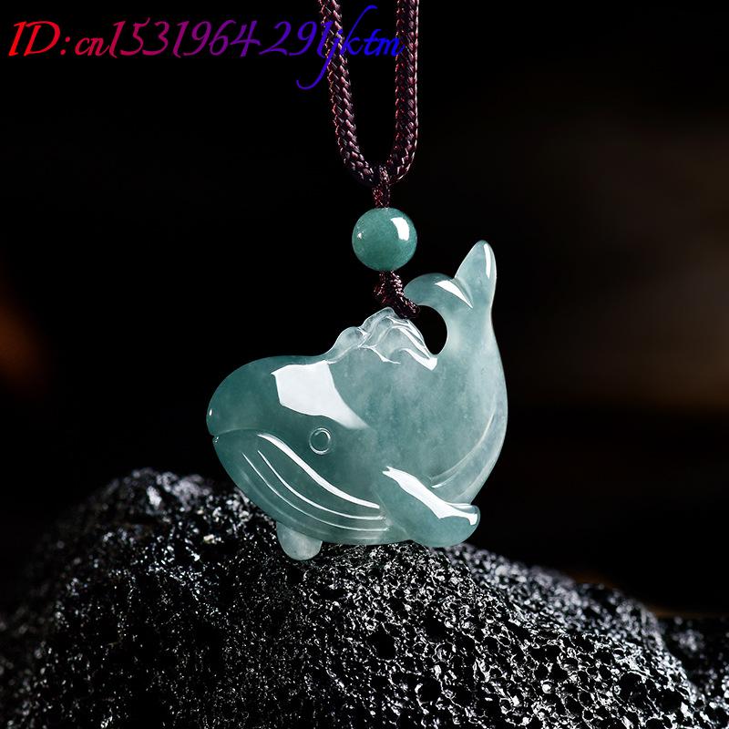 천연 버마산 비취 고래 펜던트 목걸이 액세서리 진짜 옥 - Women'S Accessories And Jewelry 리뷰 및 가격