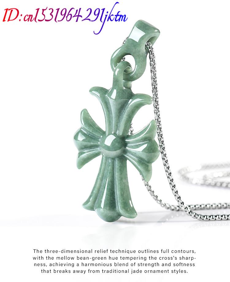 천연 버마산 경옥 십자가 펜던트 목걸이 주얼리 디자이너 - Women'S Accessories And Jewelry 리뷰 및 가격