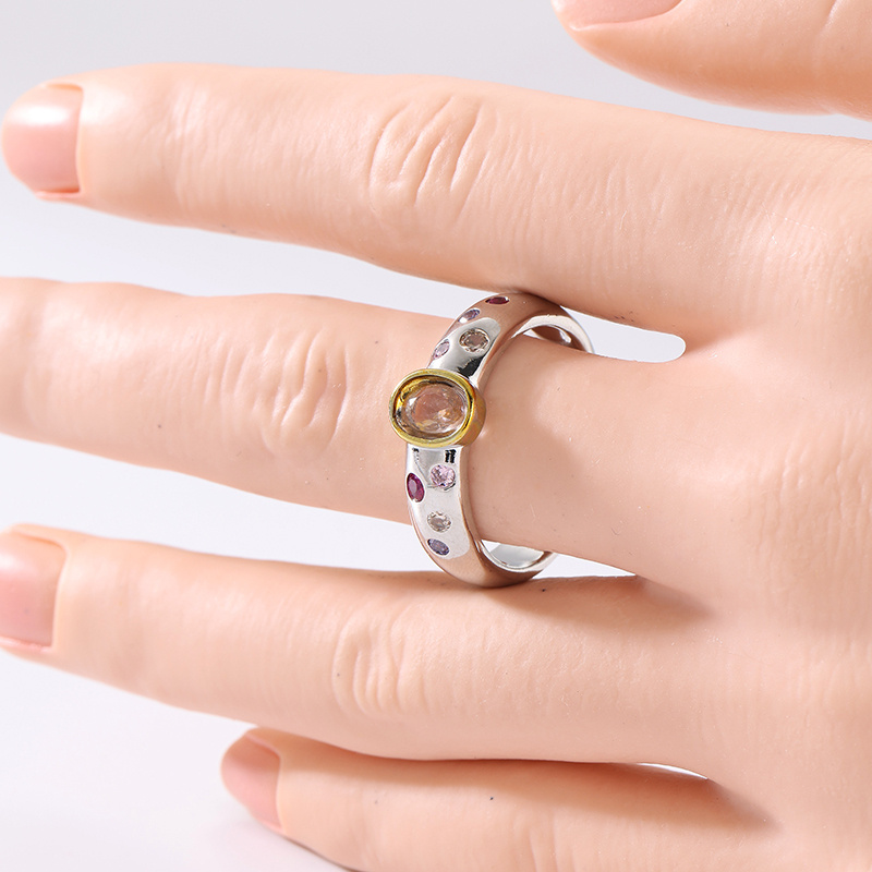 숙녀용 절묘한 심플 실버 도금 반지, 다양한 색상의 지 - Women'S Accessories And Jewelry 리뷰 및 가격