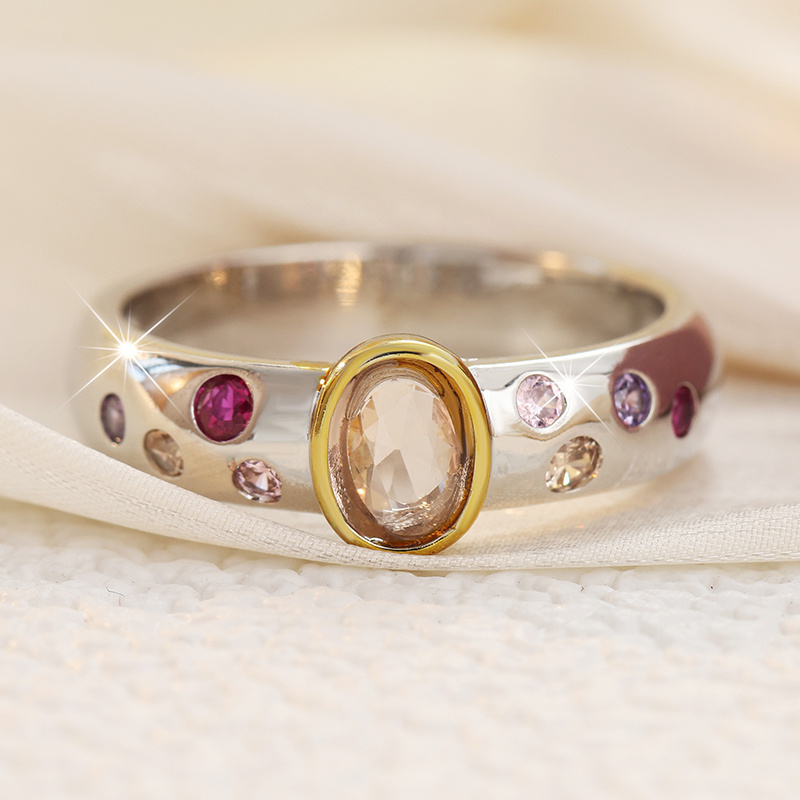 숙녀용 절묘한 심플 실버 도금 반지, 다양한 색상의 지 - Women'S Accessories And Jewelry 리뷰 및 가격