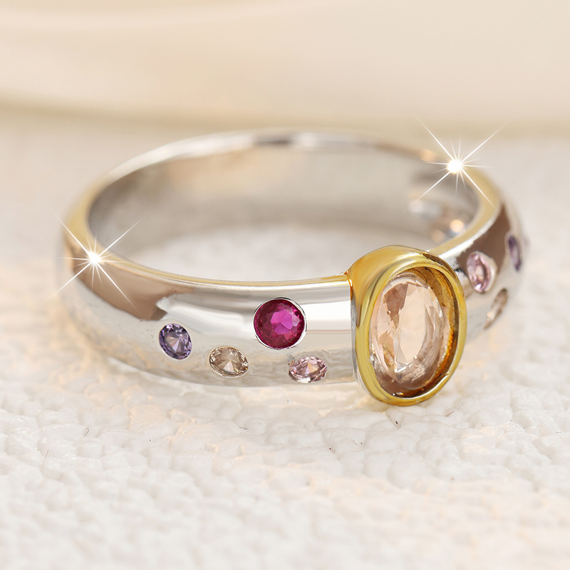 숙녀용 절묘한 심플 실버 도금 반지, 다양한 색상의 지 - Women'S Accessories And Jewelry 리뷰 및 가격