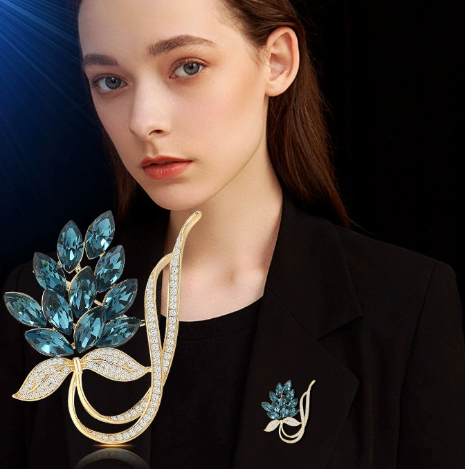 여성을위한 패션 라인 석 꽃다발 브로치 유니섹스 진주  - Women Accessories Bouquet 리뷰 및 가격