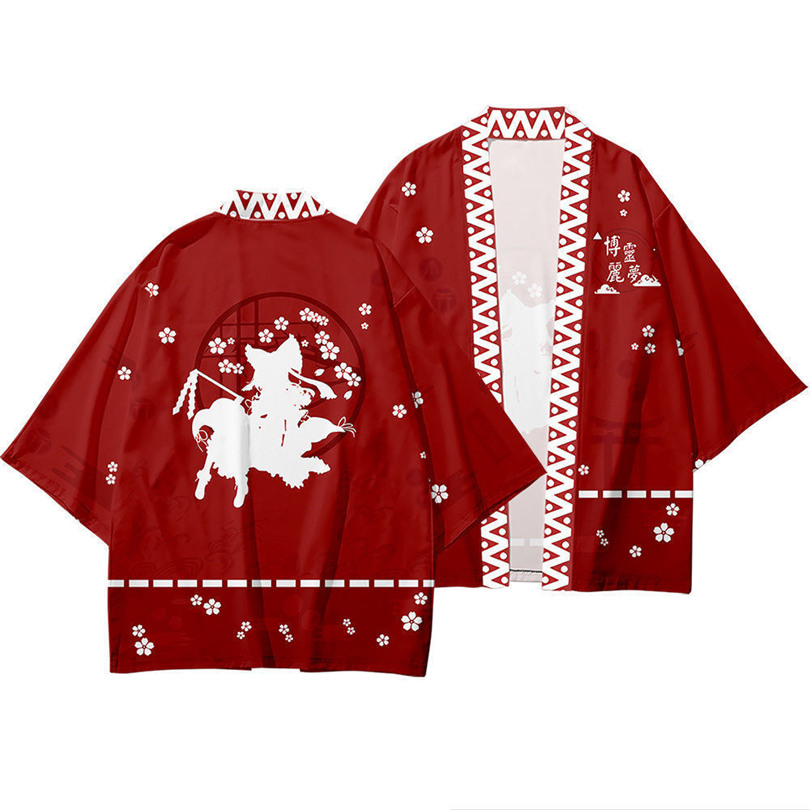 Touhou 프로젝트 애니메이션 프린트 전통 기모노 남 - Women'S Kimono Accessories 리뷰 및 가격