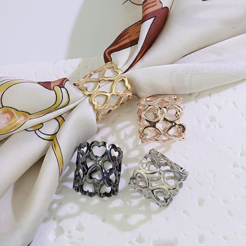 1/4Pcs 합금 원형 스카프 브로치 핀 금속 하트 속 - Women'S Accessories Clothing 리뷰 및 가격