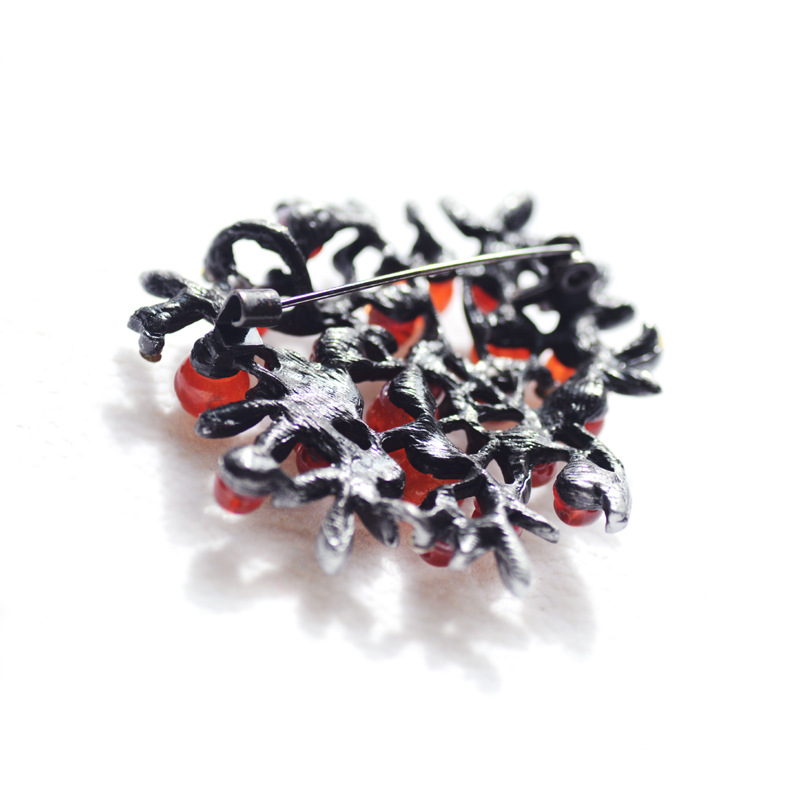 새로운 천연 석재 식물 잎 꽃다발 금속 브로치 스카프  - Women Accessories Bouquet 리뷰 및 가격