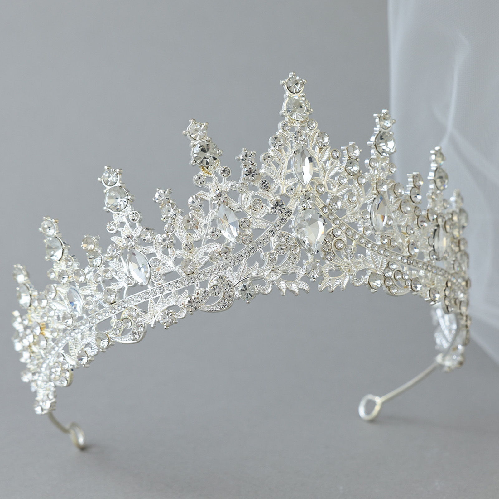 신부 머리 장식 웨딩 예식용 반짝이는 라인스톤 크라운  - Women'S Accessories And Jewelry 리뷰 및 가격