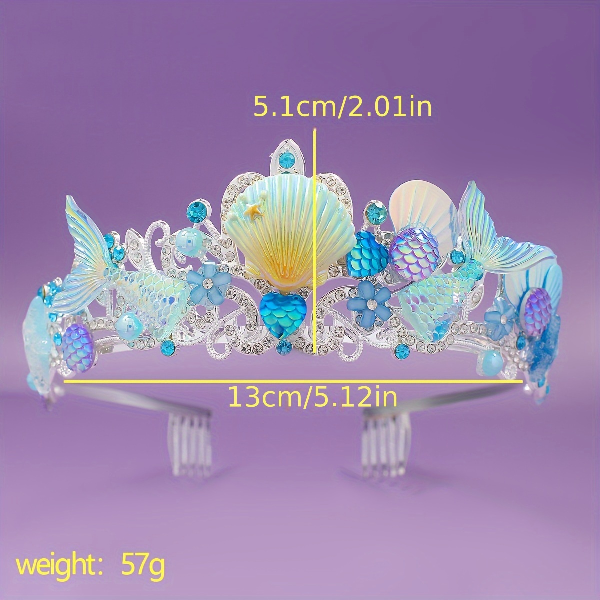 2025년 신상 인어 머리빗 왕관 오션 시리즈 합금 왕 - Women'S Accessories And Jewelry 리뷰 및 가격