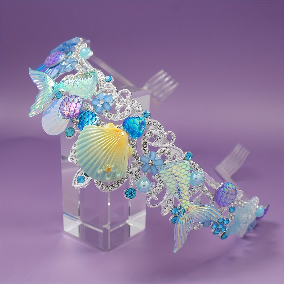 2025년 신상 인어 머리빗 왕관 오션 시리즈 합금 왕 - Women'S Accessories And Jewelry 리뷰 및 가격