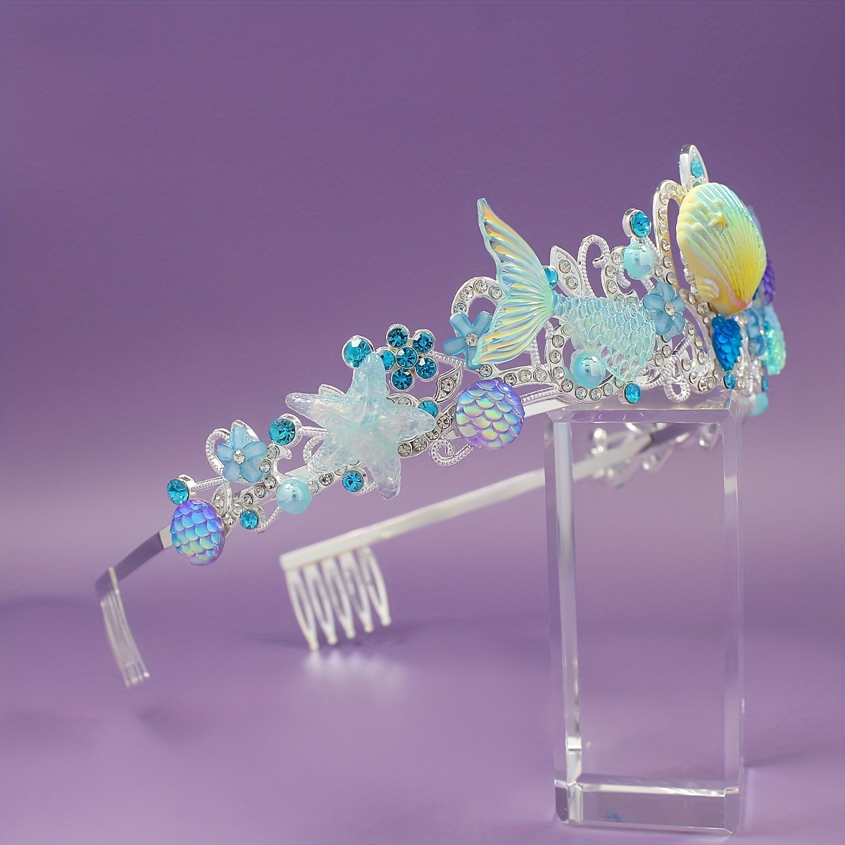 2025년 신상 인어 머리빗 왕관 오션 시리즈 합금 왕 - Women'S Accessories And Jewelry 리뷰 및 가격